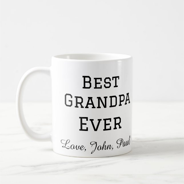 Mug Cadeaux grand-père pépé nom simple (Gauche)
