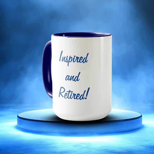 Mug Cadeaux inspirés et retraités (Elegant Script Retired and Inspired Mug)