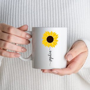 Mug Cadeaux Personnalisés De Tournesol Pour Ses Femmes