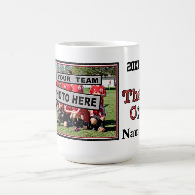 Mug Cadeaux personnalisés d'entraîneurs avec la PHOTO (Centre)