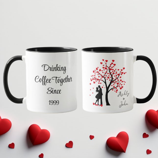 Mug Cadeaux personnalisés du 25e anniversaire, 25e Mar (Créateur téléchargé)