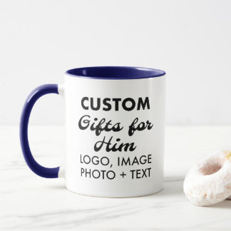 Mug Cadeaux personnalisés pour lui Marine Blue Combo M
