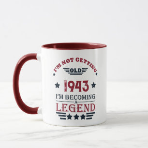 Mug Cadeaux personnalisés vintages de 80e anniversaire