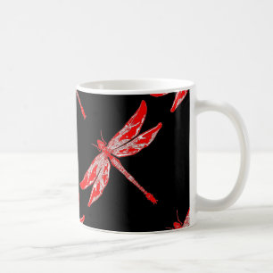 Mug Cadeaux rouges de libellule d'été