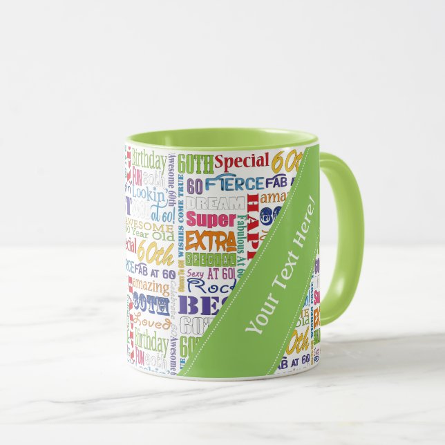 Mug Cadeaux Uniques Et Spéciaux De Fête Du 60E Anniver (Devant droit)