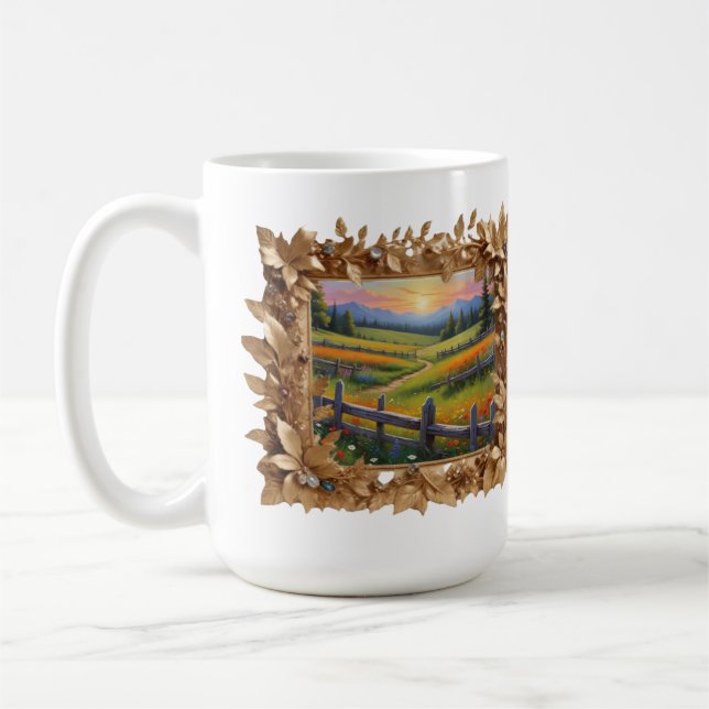 Mug Cadre d'or avec peinture (Gauche)