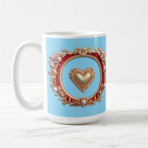 Mug Cadre doré luxueux avec perles