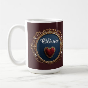 Mug Cadre doré luxueux avec perles