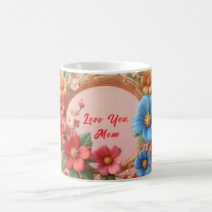 Mug Cadre floral avec des fleurs colorées