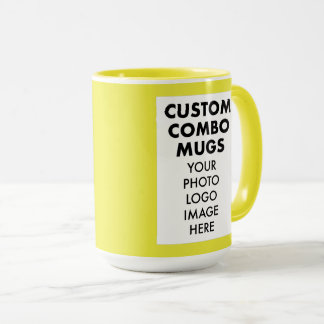 Mug Cadre jaune 2 x 4:6 Grande combinaison personnalis