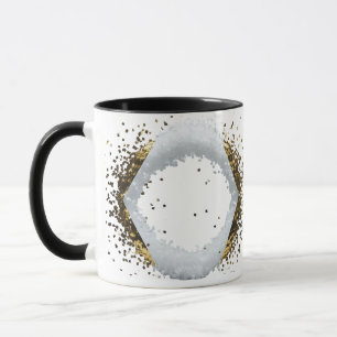 Mug Cadre minimaliste or diamant Combo confettis blanc
