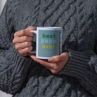 Mug Cadre personnalisé Meilleur Papa avec message sinc