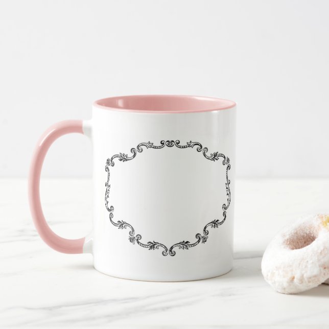 Mug Cadre Vintage Orné (Avec donut)