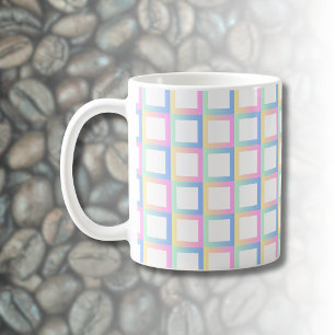 Mug Cadres de Motif blanc symétrique À damiers dégradé