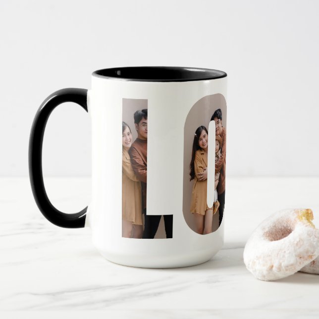 Mug Cadres photo personnalisables AMOUR Anniversaires  (Avec donut)