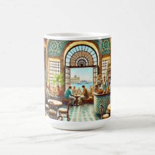 Mug Café à Alexandrie Egypte Aquarelle Peinture