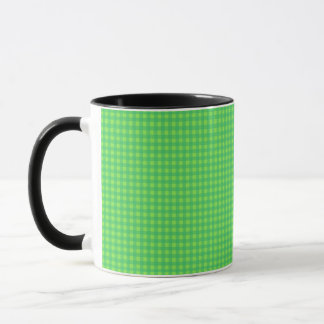 Mug Café à carreaux Gingham vert brillant