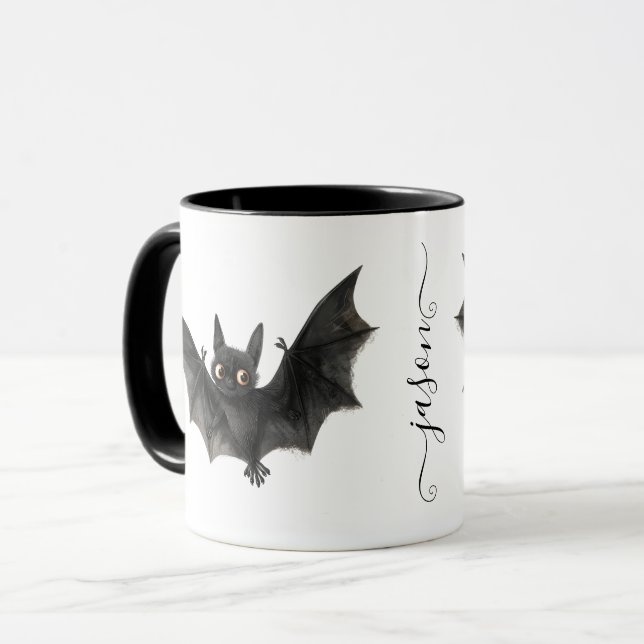 Mug Café à chaume d'Halloween personnalisé (Devant gauche)