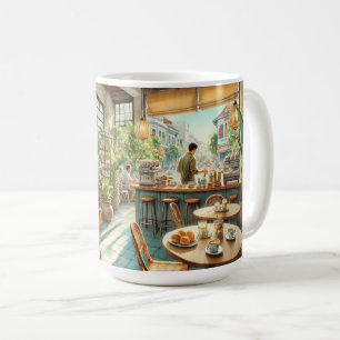 Mug Café à Danang Vietnam Watercolor Painting