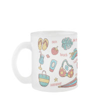 Mug café à deux tons de la plage d'été