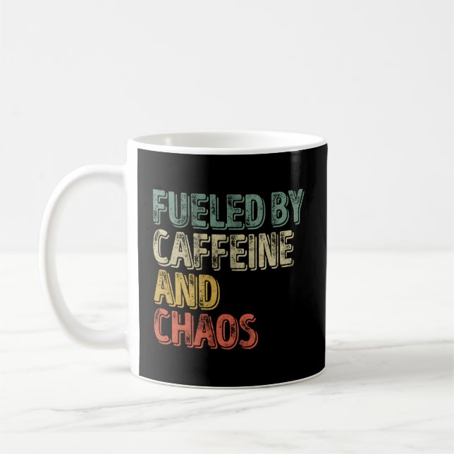 Mug Café Alimenté Par La Caféine Et Le Chaos (Gauche)
