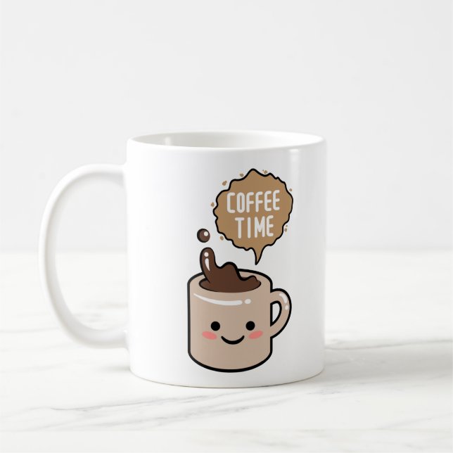 Mug café amusant café kawaii (Gauche)