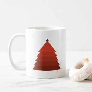 Mug café Arbre de Noël Rouge
