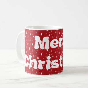 Mug Café Arbres de Noël et Flocons de Neige