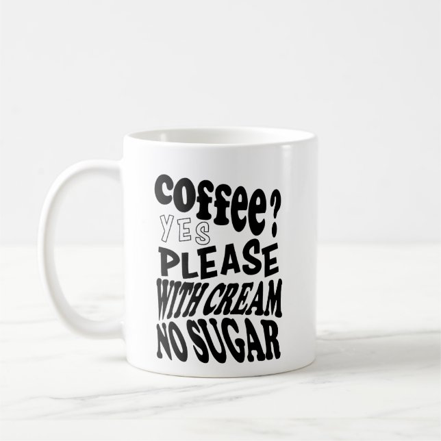 Mug Café avec crème sans sucre (Gauche)