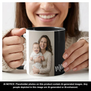 Mug Café avec photo personnalisée de maman et année d'
