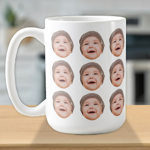 Mug Café avec Photos de Visage de Bébé Personnalis
