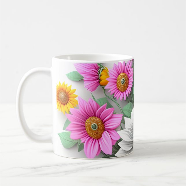 Mug Café beauté florale  (Gauche)