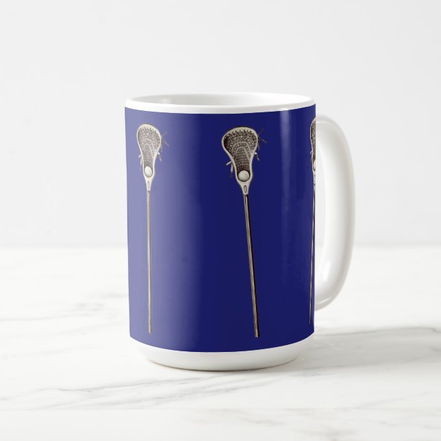 Mug café bleu crosse (Devant droit)