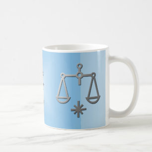 Mug Café bleu de thé d'argent de signe d'étoile de