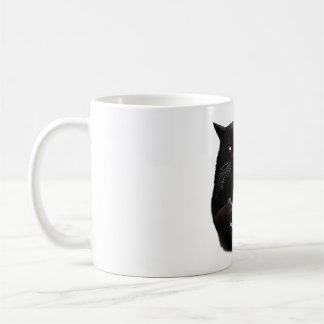 Mug Café Bossy Black Cat pouces vers le haut