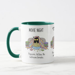 Mug Café Chat Noir Soirée Cinéma – Amoureux des Ch