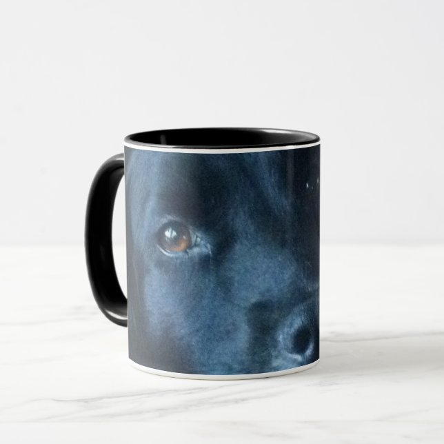 Mug café chien noir (Devant gauche)