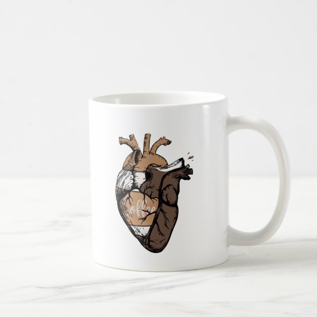 Mug Café Coeur Orgue Musique (Droite)