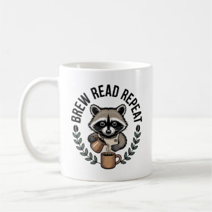 Mug Café confortable Automne Brown Raccoon