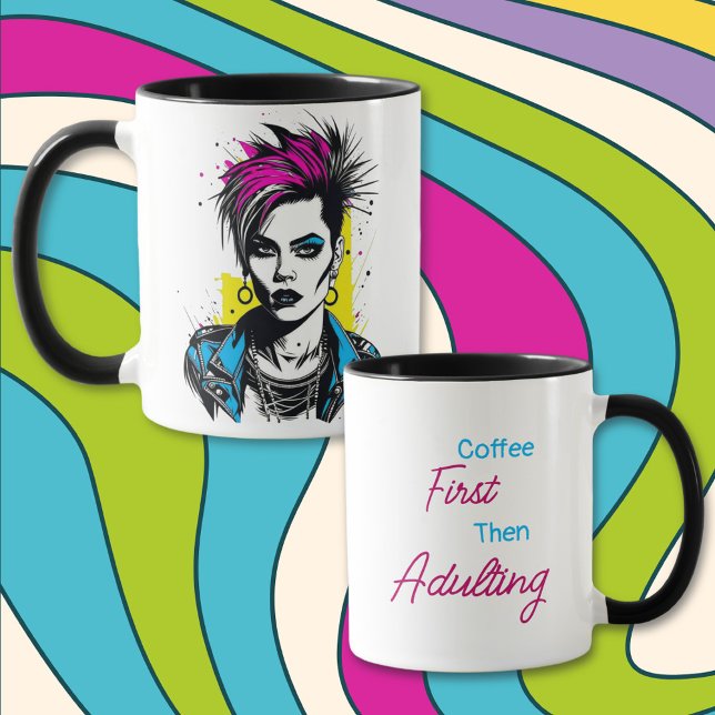Mug Café D'Abord, Puis Adulte (Créateur téléchargé)