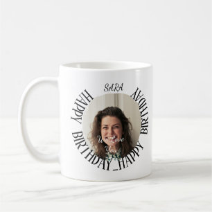 Mug café d'anniversaire personnalisé minimaliste adult