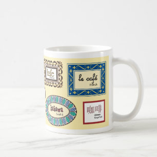 Mug Café dans différentes langues
