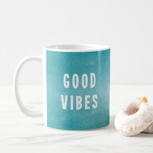 Mug Café de bureau Blue Good Vibes (Avec donut)