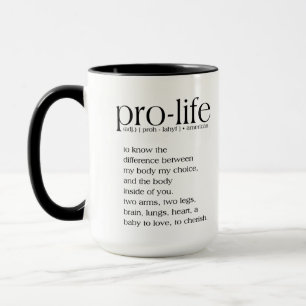 Mug café de définition pro-vie