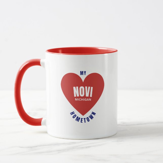 Mug café de la ville natale de Novi Michigan (Gauche)