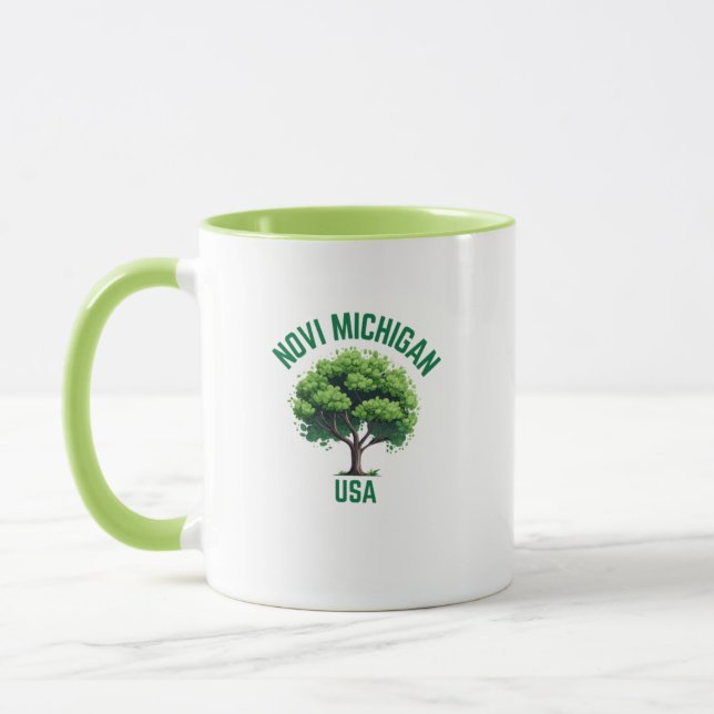 Mug café de la ville natale de Novi Michigan (Gauche)