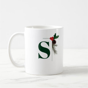 Mug café de Noël de Noël de Monogram