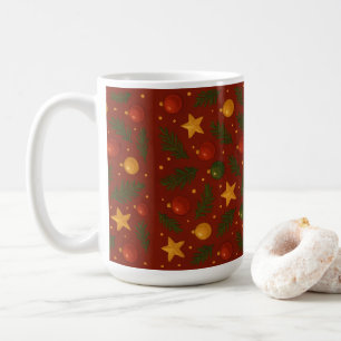 Mug café de Noël rouge - Cadeau de vacances classi