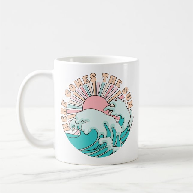 Mug café de plage | Mug de café d'été | (Gauche)