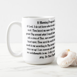 Mug café de prière du matin